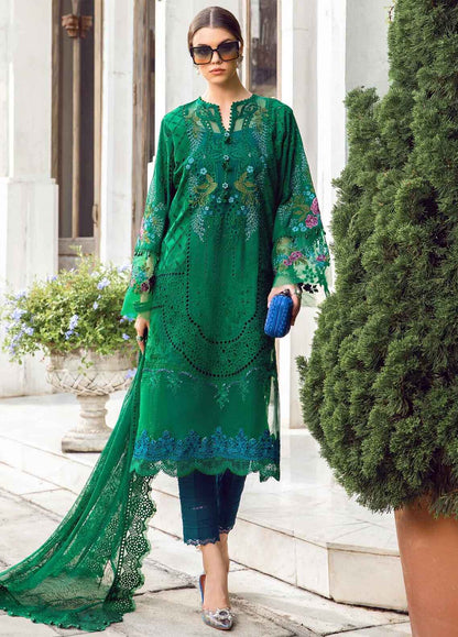 Embroidered Lawn 3 Piece Unstitched Suit MBL-EID-24-02 - Summer Collection