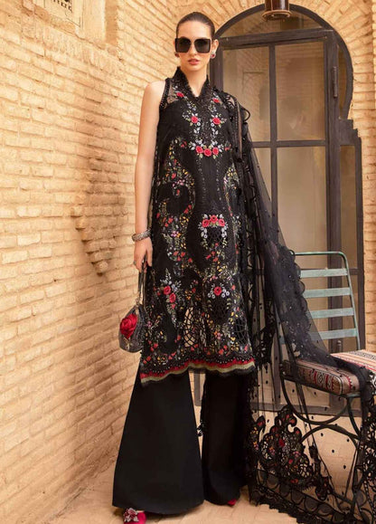 Embroidered Organza 3 Piece Unstitched Suit MBL-D-2405-B-24- Party Wear