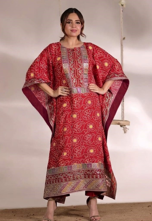 Embroidered Lawn 3 Piece Unstitched Suit RED-ACL-EID-08-A - Summer Collection