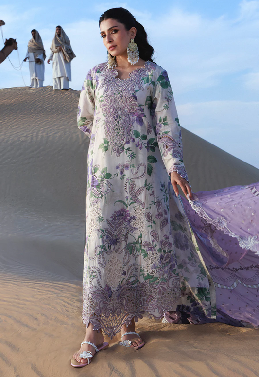 Embroidered Lawn 3 Piece Unstitched Suit NL-WM-NE-231 - Summer Collection
