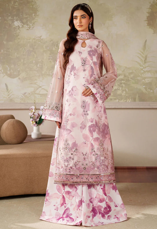 Embroidered Organza 3 Piece Semi Stitched Suit ZC-ZRF-ZPE-06-RAHMA - Party Wear