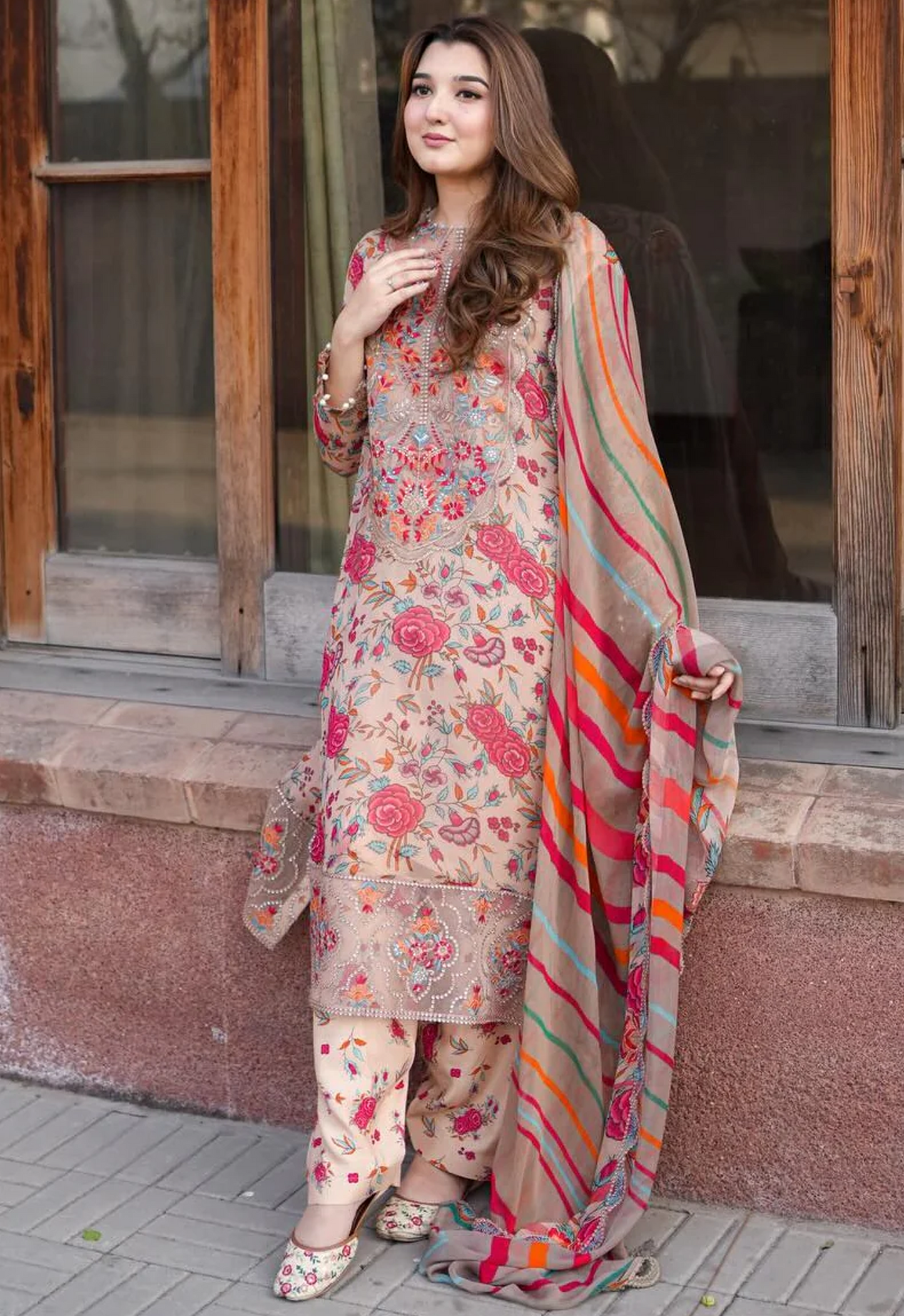 Embroidered Lawn 3 Piece Unstitched Suit ACL-EID-08 - Summer Collection