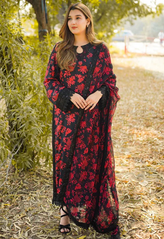 Embroidered Lawn 3 Piece Unstitched Suit ACL-WPR-08-A - Summer Collection