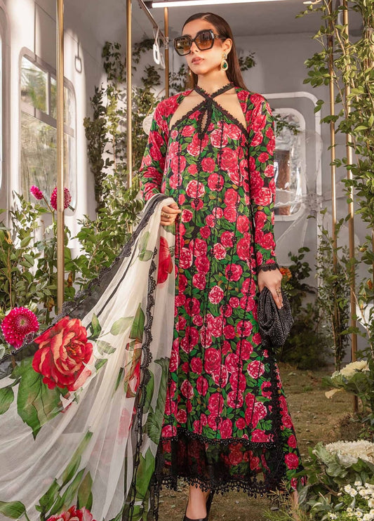 Embroidered Lawn 3 Piece Unstitched Suit MBL-MPT-2106-B-24 - Summer Collection