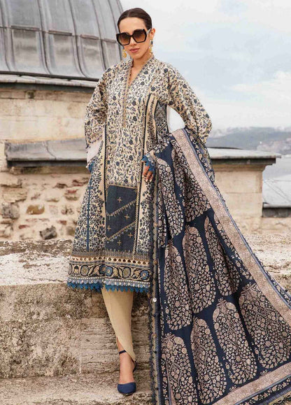 Embroidered Cambric 3 Piece Unstitched Suit MBL-MPT-2302-A-24-Winter Collection