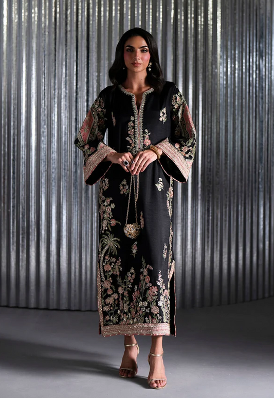 Embroidered Kaftaan Raw Silk 3 Piece Unstitched Suit EK-E1135/104/902 - Party Wear
