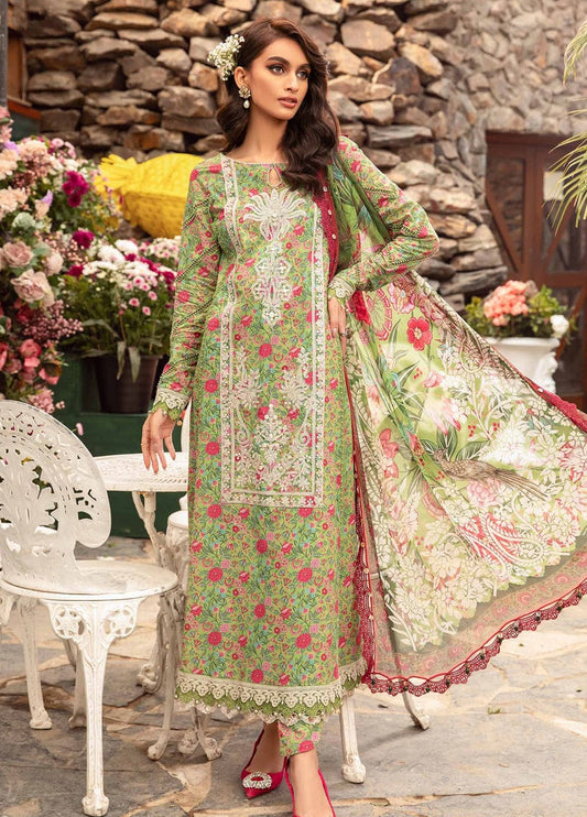 Embroidered Lawn 3 Piece Unstitched Suit MBL-MPT-2113-B-24 - Summer Collection