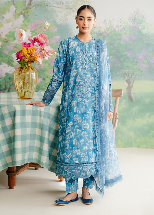 Embroidered Lawn 3 Piece Unstitched Suit AL-Nigella-24 - Summer Collection