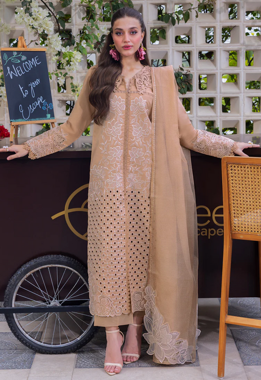 Embroidered Lawn 3 Piece Unstitched Suit RRL-HU-D13-KAIA - Summer Collection
