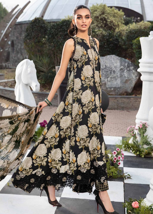 Embroidered Lawn 3 Piece Unstitched Suit MBL-MPT-2103-B-24 - Summer Collection