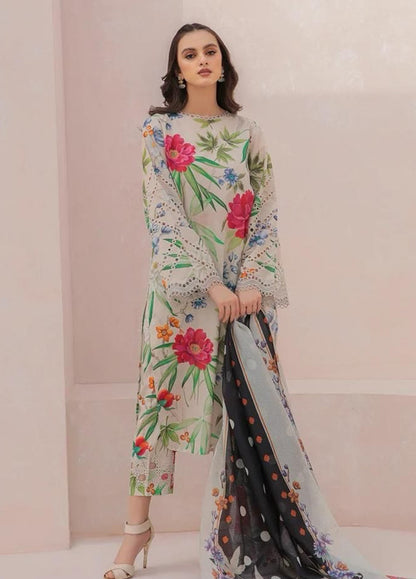 Embroidered Lawn 3 Piece Unstitched Suit BL-UF-332 - Summer Collection