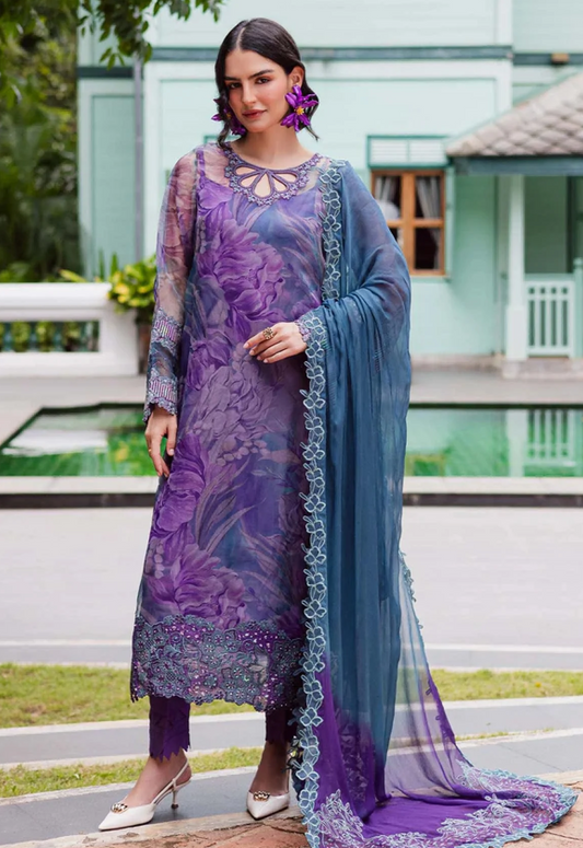 Embroidered Lawn 3 Piece Unstitched Suit NL-NU2-185 - Summer Collection