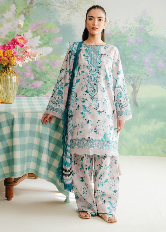 Embroidered Lawn 3 Piece Unstitched Suit AL-Cashmere-24 - Summer Collection
