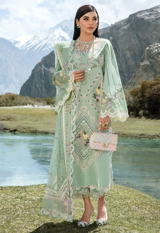 Embroidered Lawn 3 Piece Unstitched Suit CSSL-WM-SAGE-2B - Summer Collection