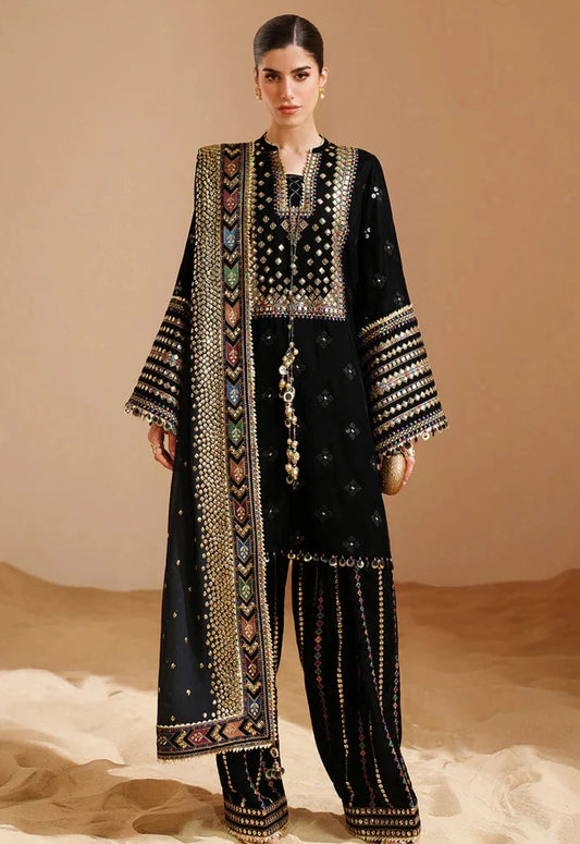 Embroidered Unstitched 3 Piece Velvet Suit JV-VVF-D05-25 - Party Wear