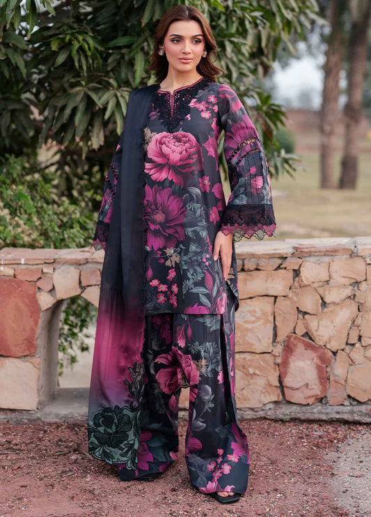 Embroidered Lawn 3 Piece Unstitched Suit IL-UE-399 - Summer Collection