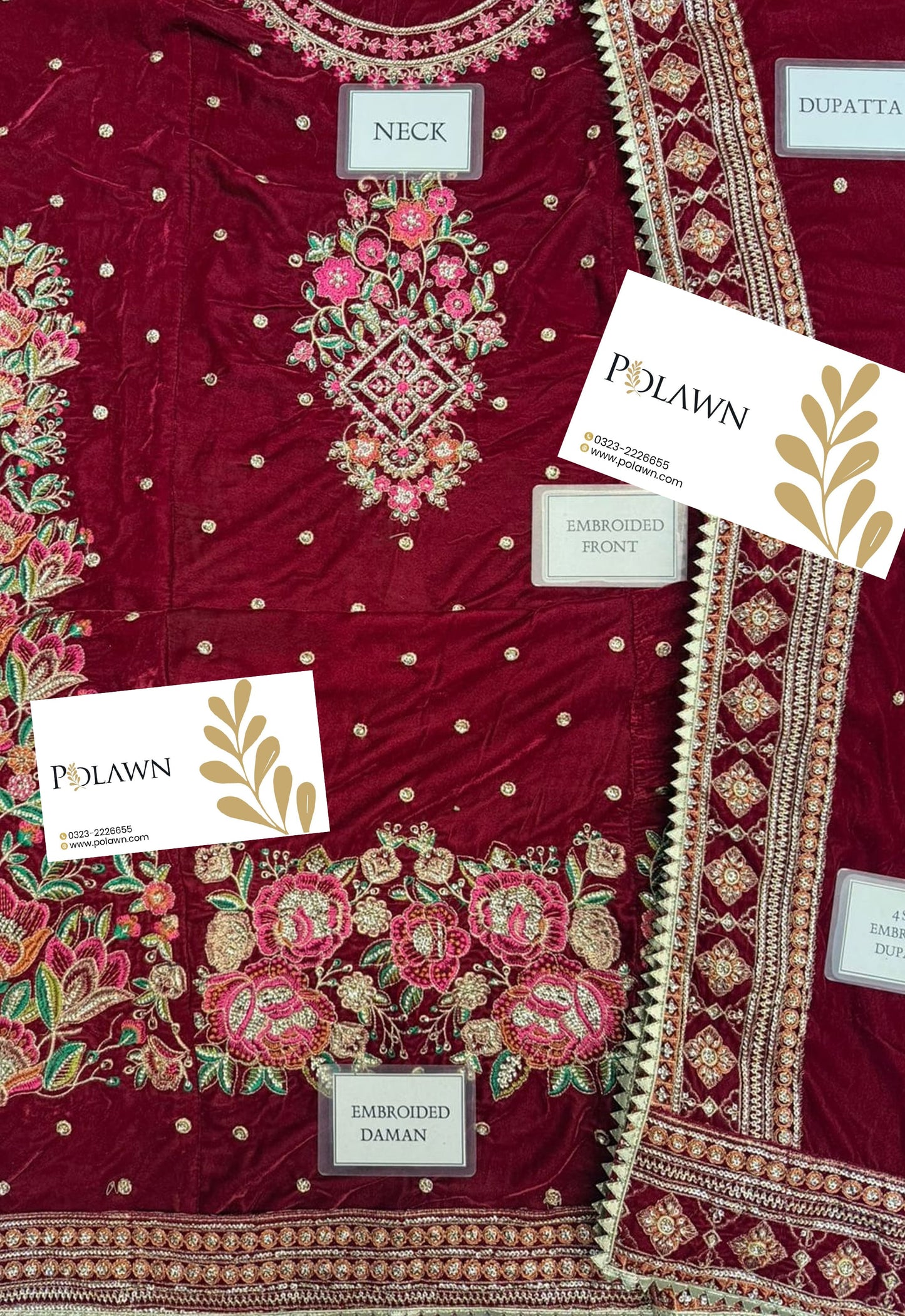 Embroidered Unstitched 3 Piece Velvet Suit ACV-VT-12 - Party Wear