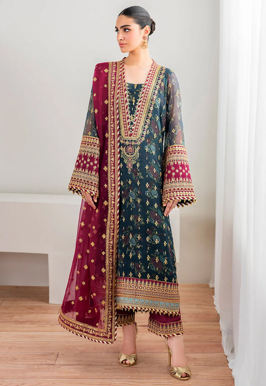 Embroidered Chiffon 3 Piece Unstitched Suit BC-SF-689 - Party Wear