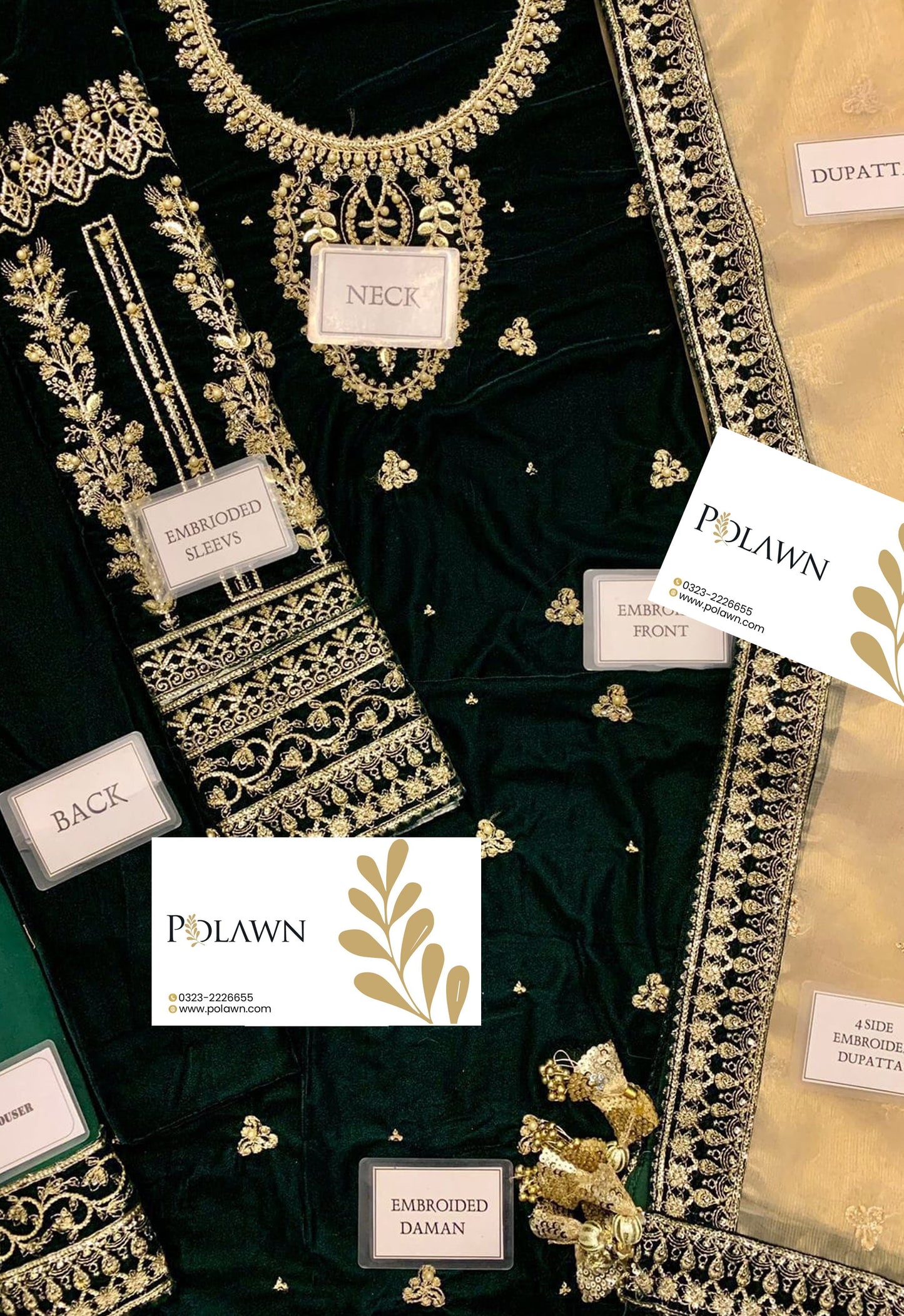 Embroidered Unstitched 3 Piece Velvet Suit ACV-VT-09 - Party Wear