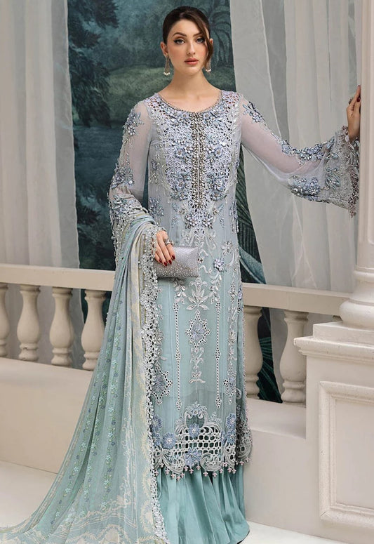 Embroidered Chiffon 3 Piece Unstitched Suit MBC-MPC-25-108 - Party Wear