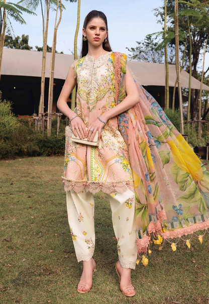Embroidered Lawn 3 Piece Unstitched Suit MBL-MPT-2908-A-26 - Summer Collection