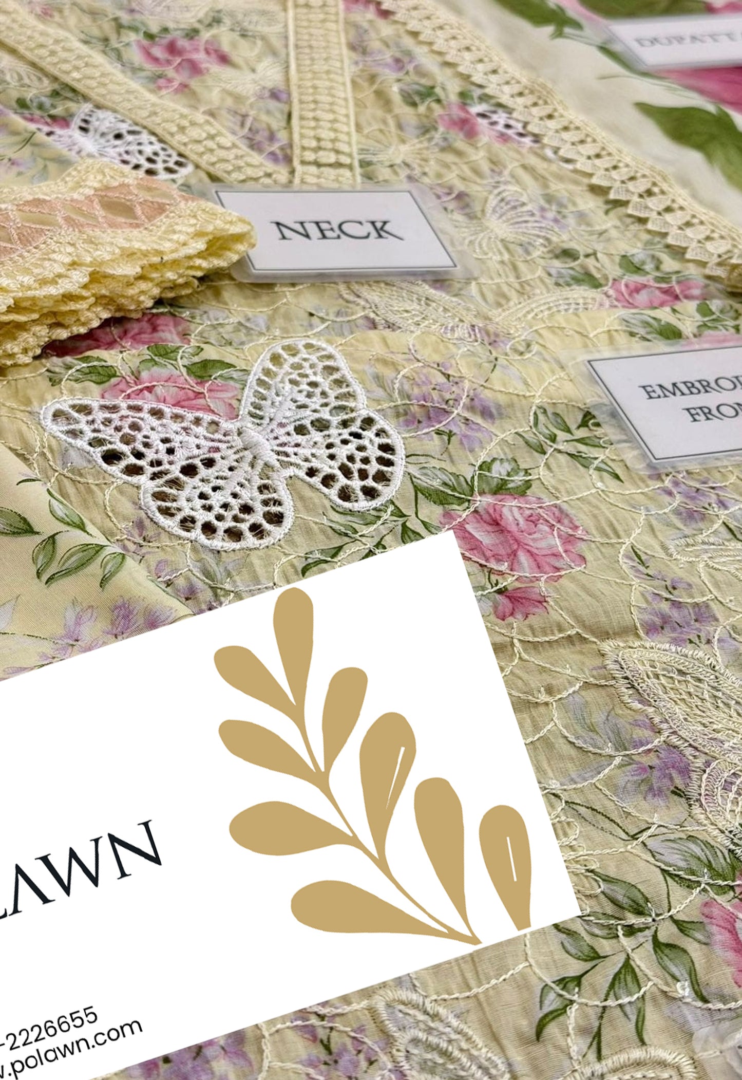 Embroidered Lawn 3 Piece Unstitched Suit MBL-MPT-2901-B-26 - Summer Collection