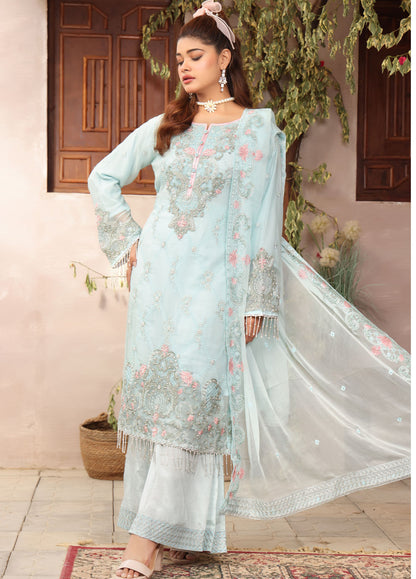 Arzoo By Polawn Embroidered Stitched 3 Piece Chiffon Suit PD-24-704-Ready to Wear