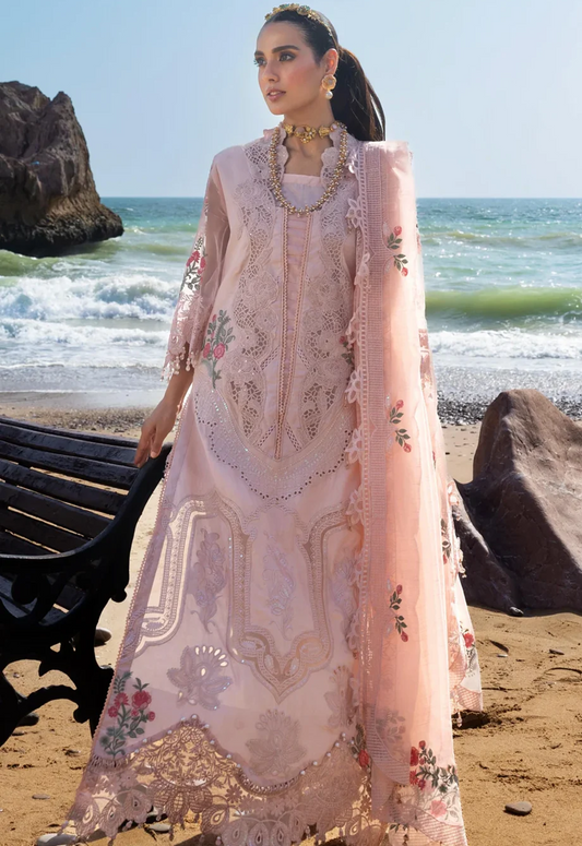 Embroidered Lawn 3 Piece Unstitched Suit AZ-HU-D02-26 - Summer Collection