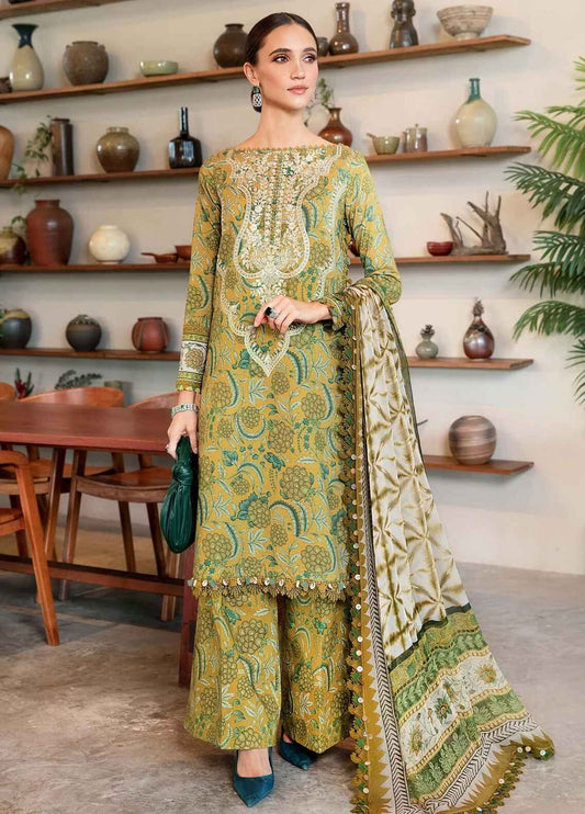 Embroidered Lawn 3 Piece Unstitched Suit MBL-MPT-2513-B-25 - Summer Collection