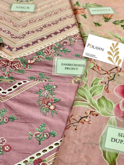 Embroidered Lawn 3 Piece Unstitched Suit ML-D14-WALIA-23 -Summer Collection