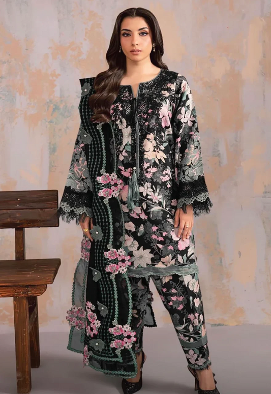 Embroidered Lawn 3 Piece Unstitched Suit JL-D-20684 - Summer Collection