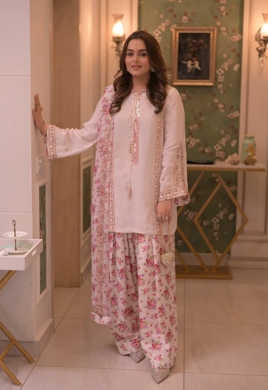 Embroidered Silk 3 Piece Unstitched Suit ACL-FC-30 - Party Wear