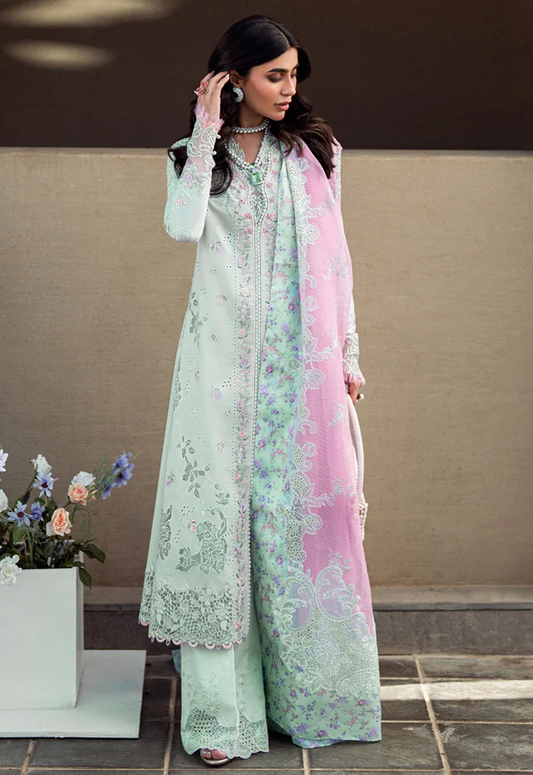 Embroidered Lawn 3 Piece Unstitched Suit QL-WM-FK-04-Chloe - Summer Collection