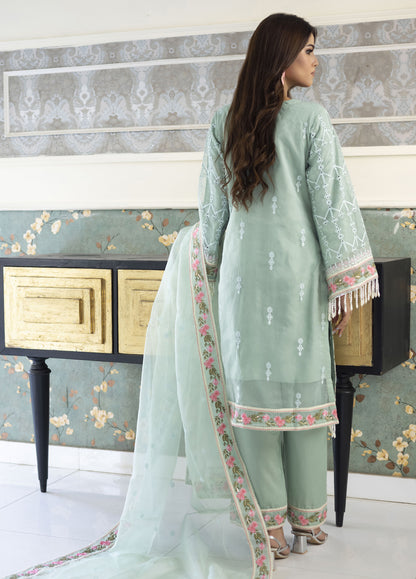 Aashiyan By Polawn Embroidered Stitched 3 Piece Organza Suit PD-23-205 Ready to Wear