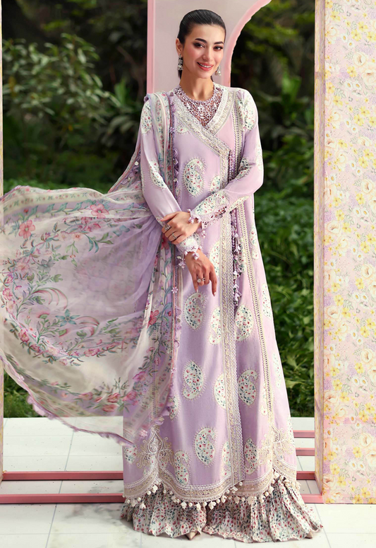 Embroidered Lawn 3 Piece Unstitched Suit MBL-MPT-3009-B-26 - Summer Collection