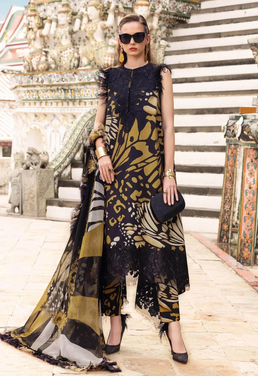 Embroidered Lawn 3 Piece Unstitched Suit MBL-MPT-2809-B-25 - Summer Collection