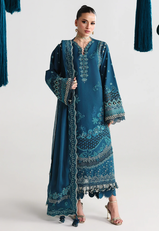Embroidered Lawn 3 Piece Unstitched Suit QL-QFL-07-KAISA-26 - Summer Collection