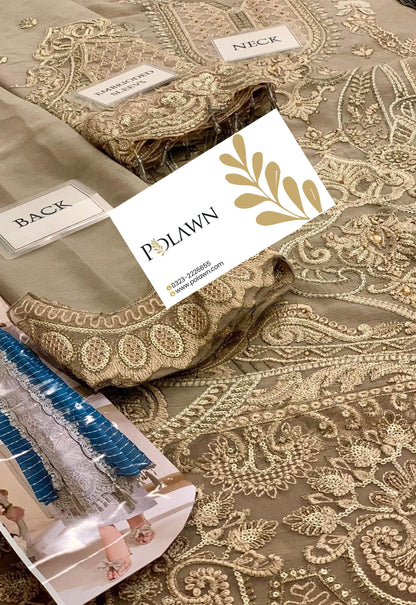 Embroidered Chiffon 3 Piece Unstitched Suit IPC-M-96-AMERIA - Party Wear