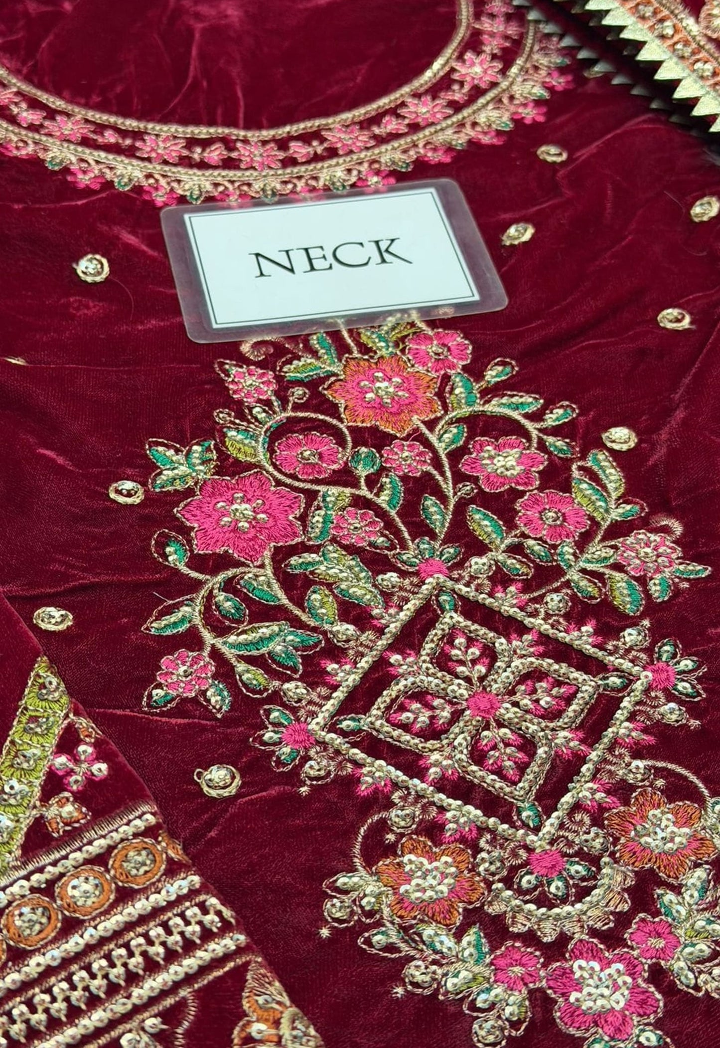 Embroidered Unstitched 3 Piece Velvet Suit ACV-VT-12 - Party Wear