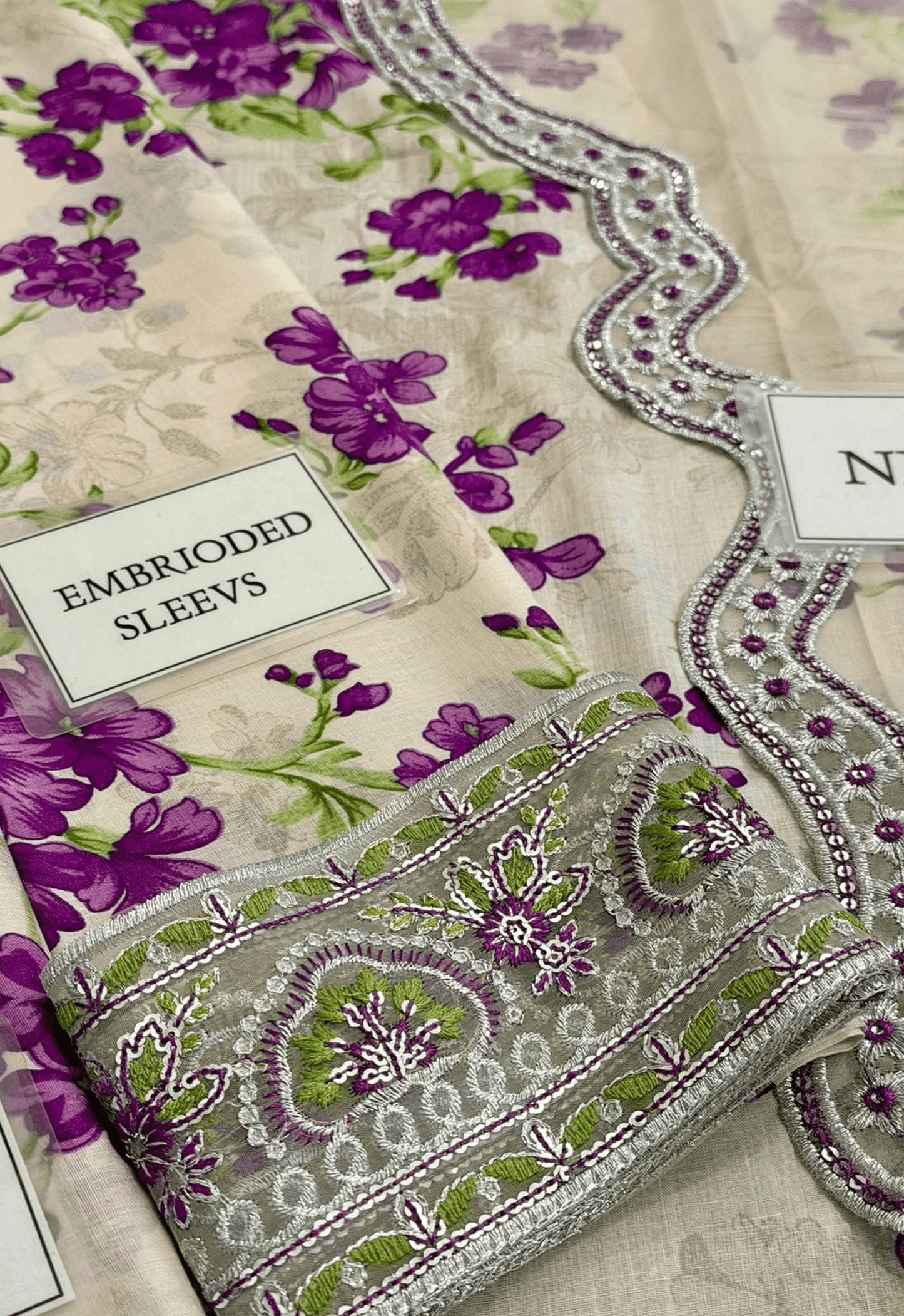 Embroidered Lawn 3 Piece Unstitched Suit ACL-EID-01-A - Summer Collection