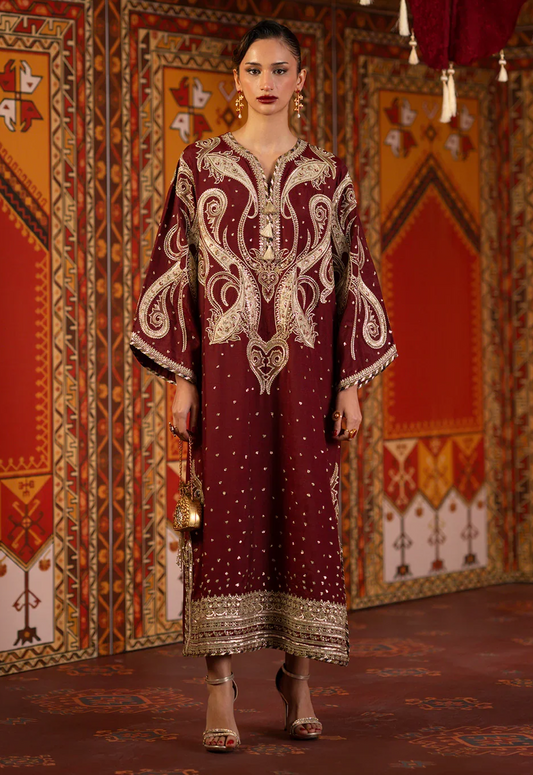 Embroidered Kaftaan Silk 3 Piece Unstitched Suit EK-E1069/104/415 - Party Wear
