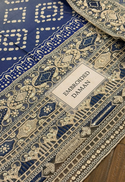 Embroidered Lawn 3 Piece Unstitched Suit NL-NP-698-A - Summer Collection