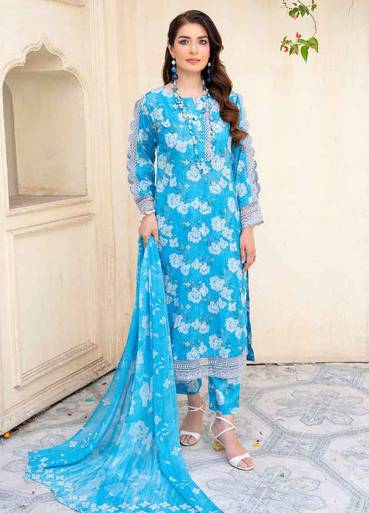 Printed Silk 3 Piece Unstitched Suit PL-CHAMEUSE-102-24 - Party Wear