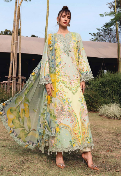 Embroidered Lawn 3 Piece Unstitched Suit MBL-MPT-2908-B-26 - Summer Collection