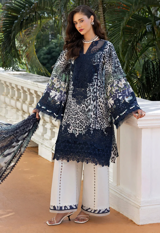 Embroidered Lawn 3 Piece Unstitched Suit EL-WM-ESA-3B - Summer Collection