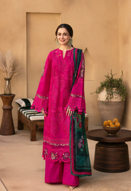 Embroidered Lawn 3 Piece Unstitched Suit SRL-WM-ELODIE-25-04 - Summer Collection