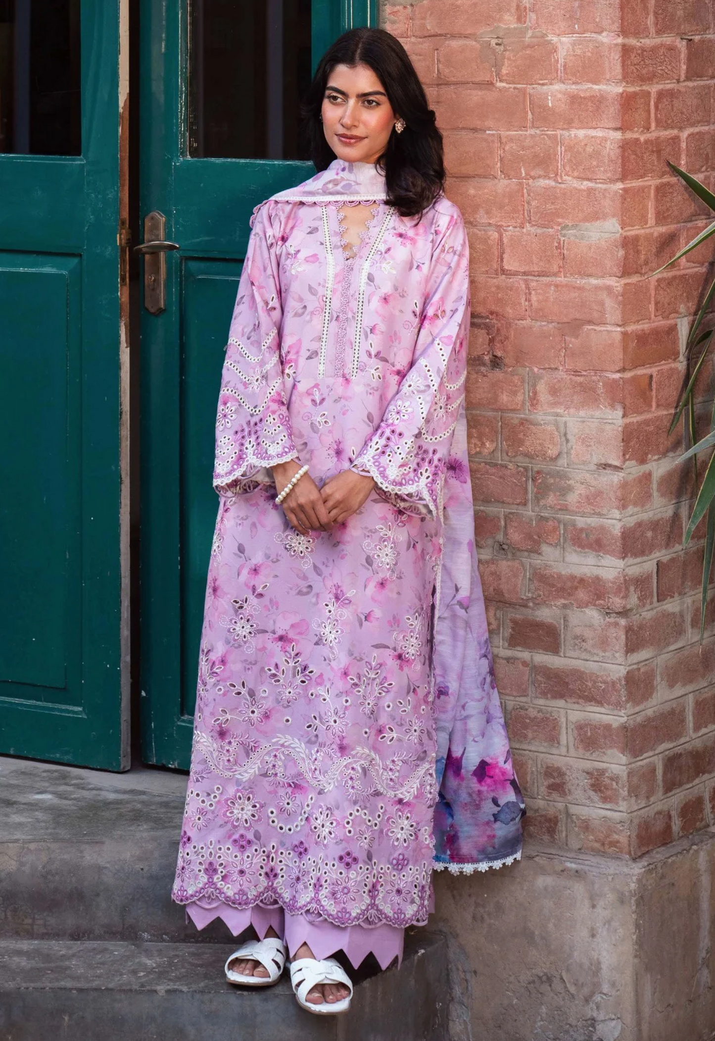 Embroidered Lawn 3 Piece Unstitched Suit NL-WM-WISTERIA-25 - Summer Collection