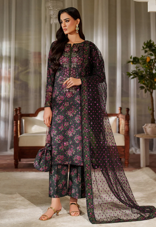 Embroidered Lawn 3 Piece Unstitched Suit IL-UE-537 - Summer Collection