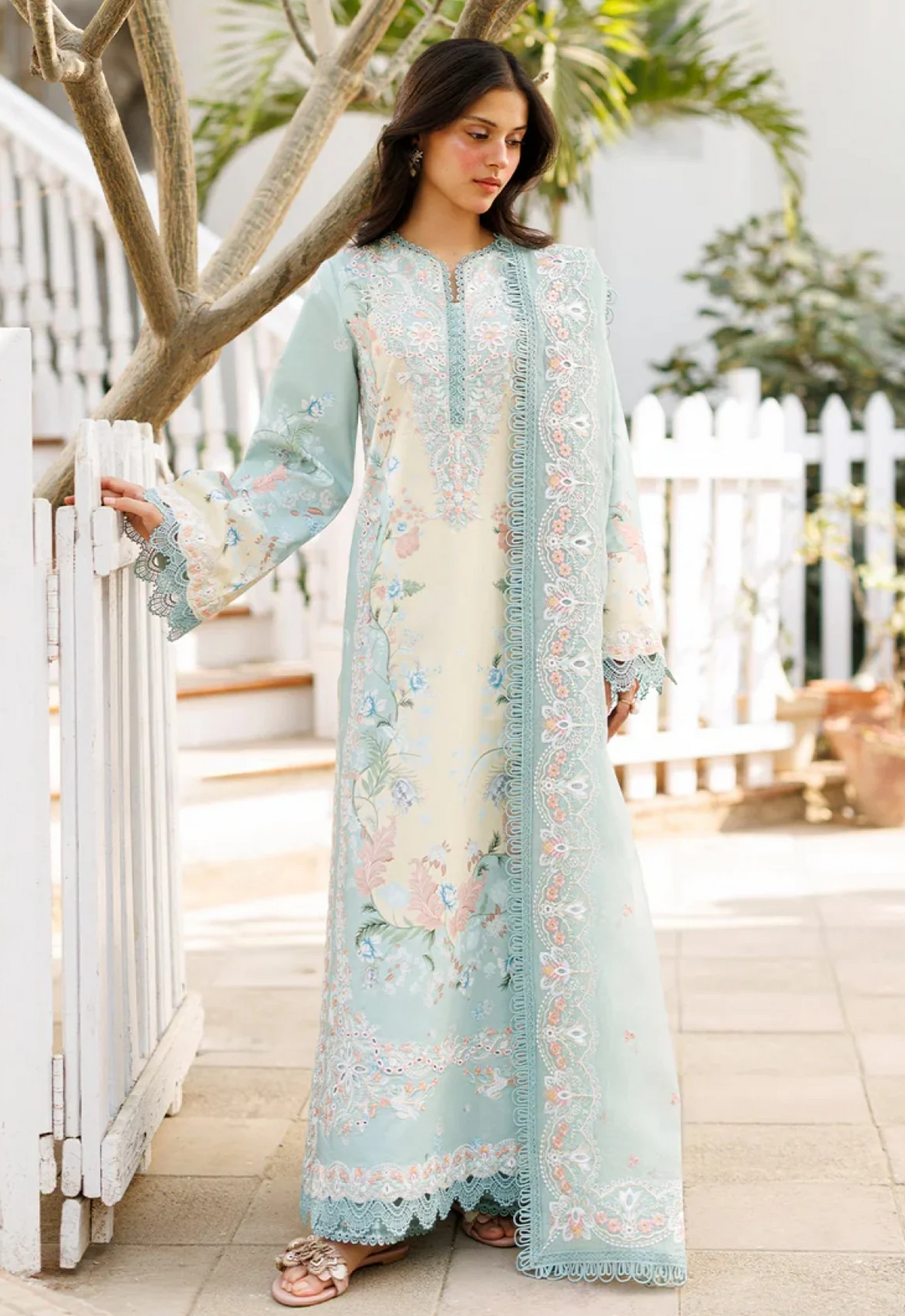 Embroidered Lawn 3 Piece Unstitched Suit AL-WM-SELEA - Summer Collection