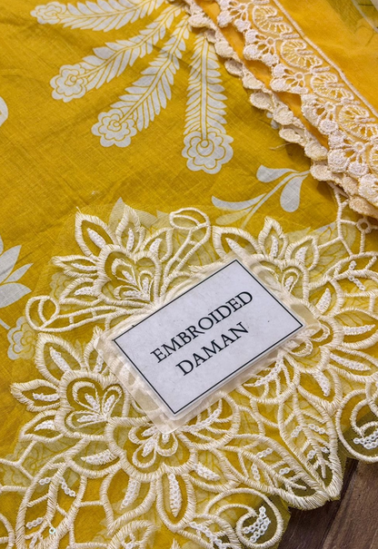 Embroidered Lawn 3 Piece Unstitched Suit ML-K-03 - Summer Collection